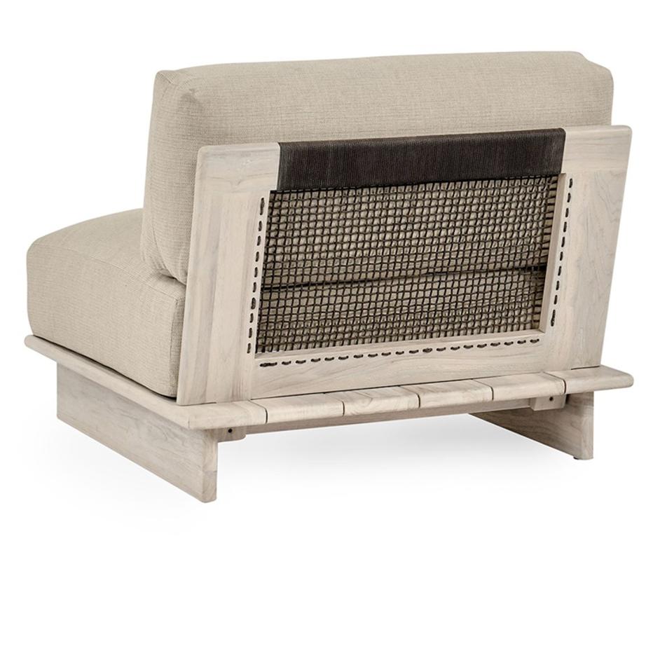 Livia Teak Outdoor Armless Chair Taupe by Classic Home