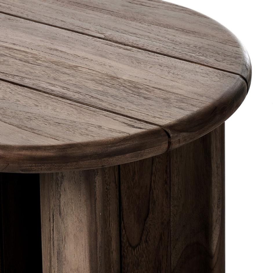 Paden Outdoor End Table In Stained Toasted Brown And FSC by Four Hands