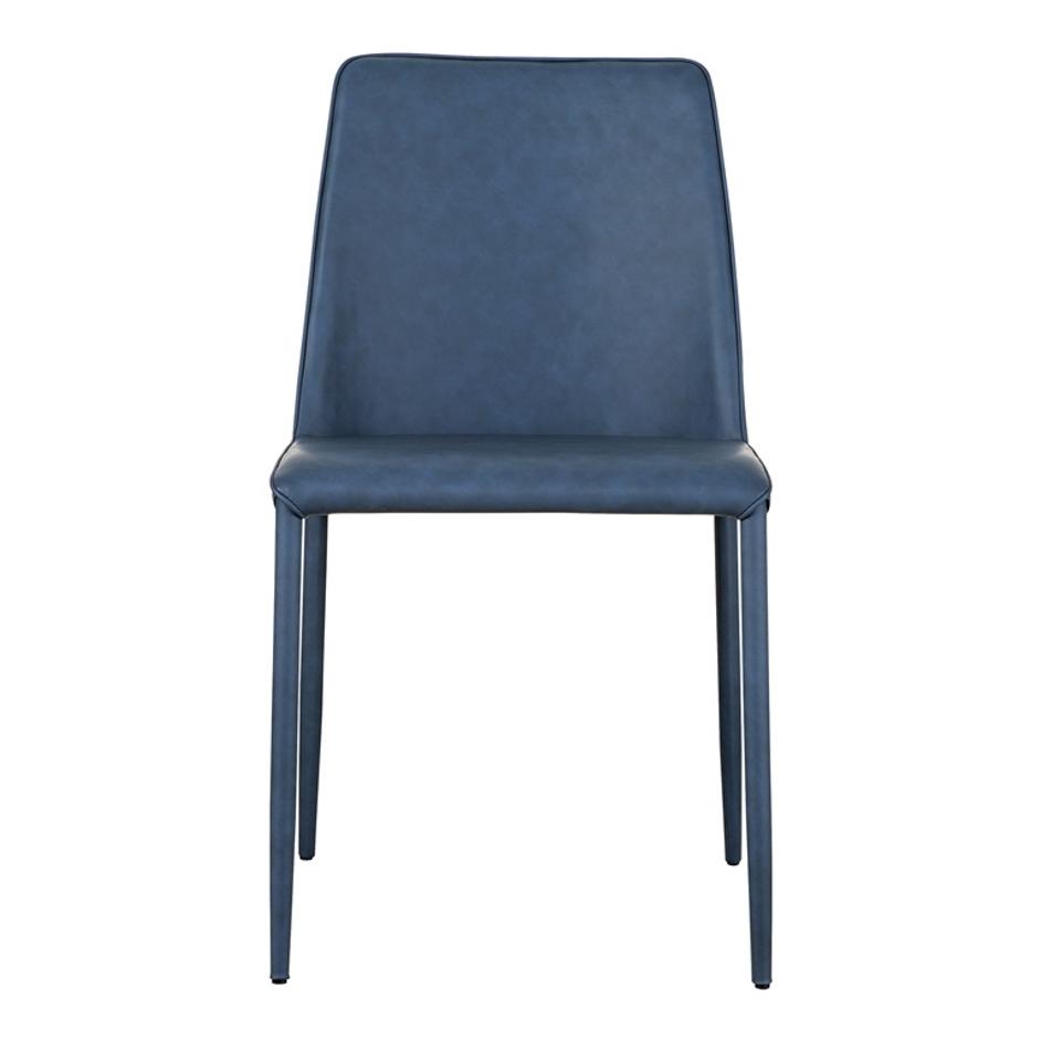 NORA DINING CHAIR OCEAN CAVERN GREY VEGAN LEATHER-M2 by Moes Home