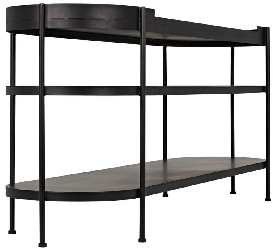 Cassio Console in Matte Black Industrial Steel by Noir Furniture