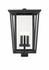 Seoul 3 Light Outdoor Post Mount Fixture in Black Finish by Z-Lite