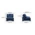 Plunge Slipper Chair Navy by Moes Home
