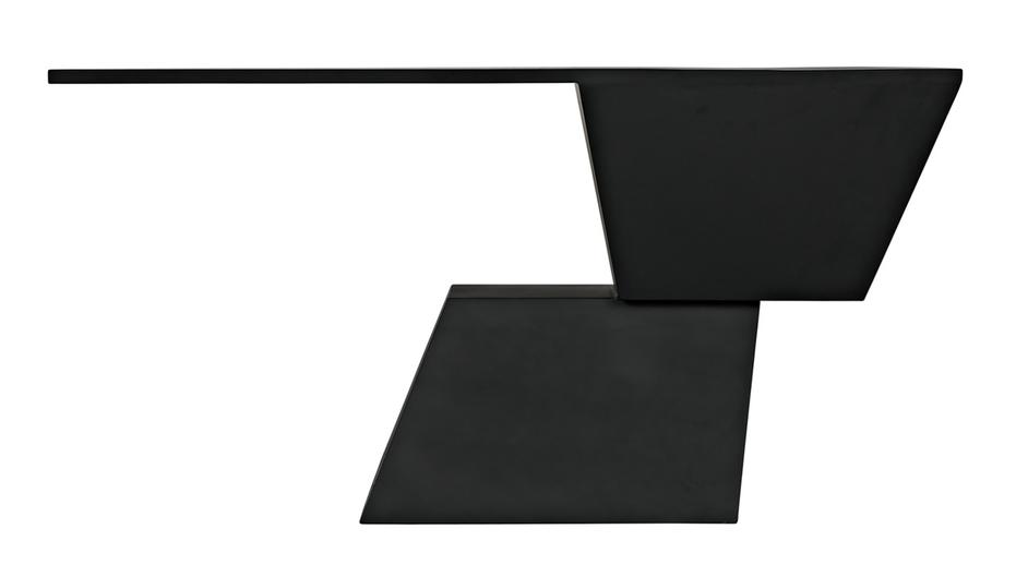 Pieta Console in Matte Black Industrial Steel by Noir Furniture