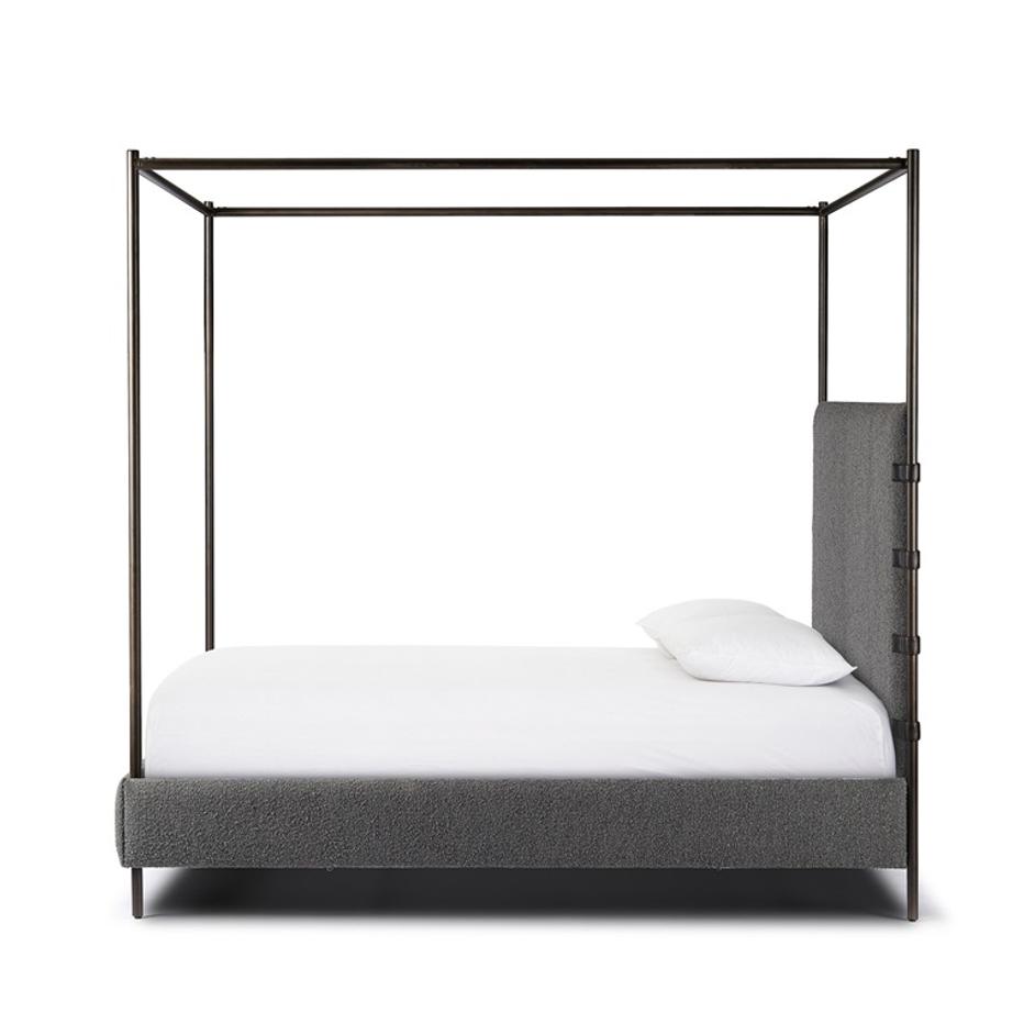 Anderson Canopy King Bed - Knoll Charcoal by Four Hands