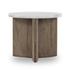 Toli End Table In Italian White Marble by FOUR HANDS