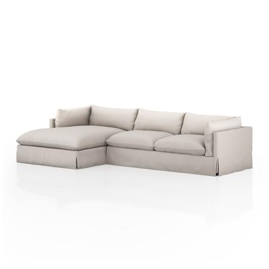Habitat 2Pc Laf Sectional In 133'' In Moon by FOUR HANDS