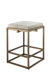 Shelby Hide Counter Stool, White by Jamie Young
