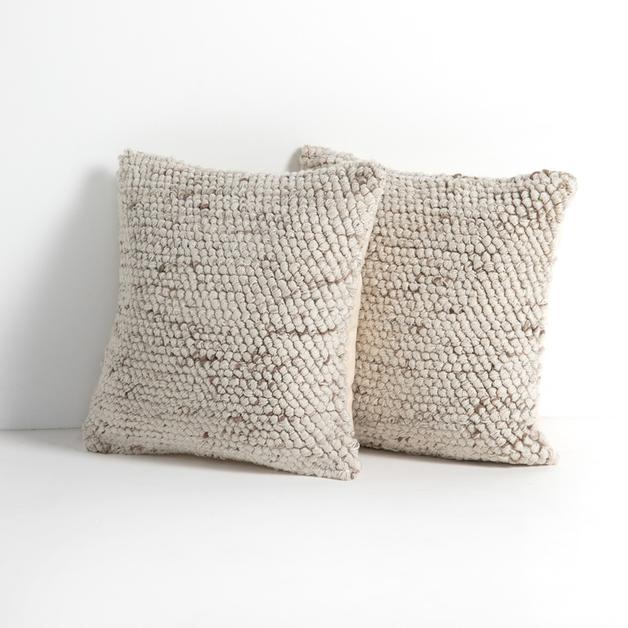 Billa Outdoor Pillow In Cream In Set Of 2 by FOUR HANDS