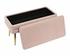 Ziva Blush Velvet Storage Bench by tov furniture