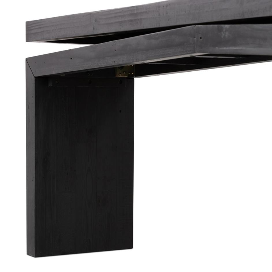 Matthes Console Table In Aged Black Pine by FOUR HANDS
