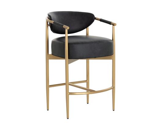 HELOISE COUNTER STOOL - BRAVO BLACK by Sunpan