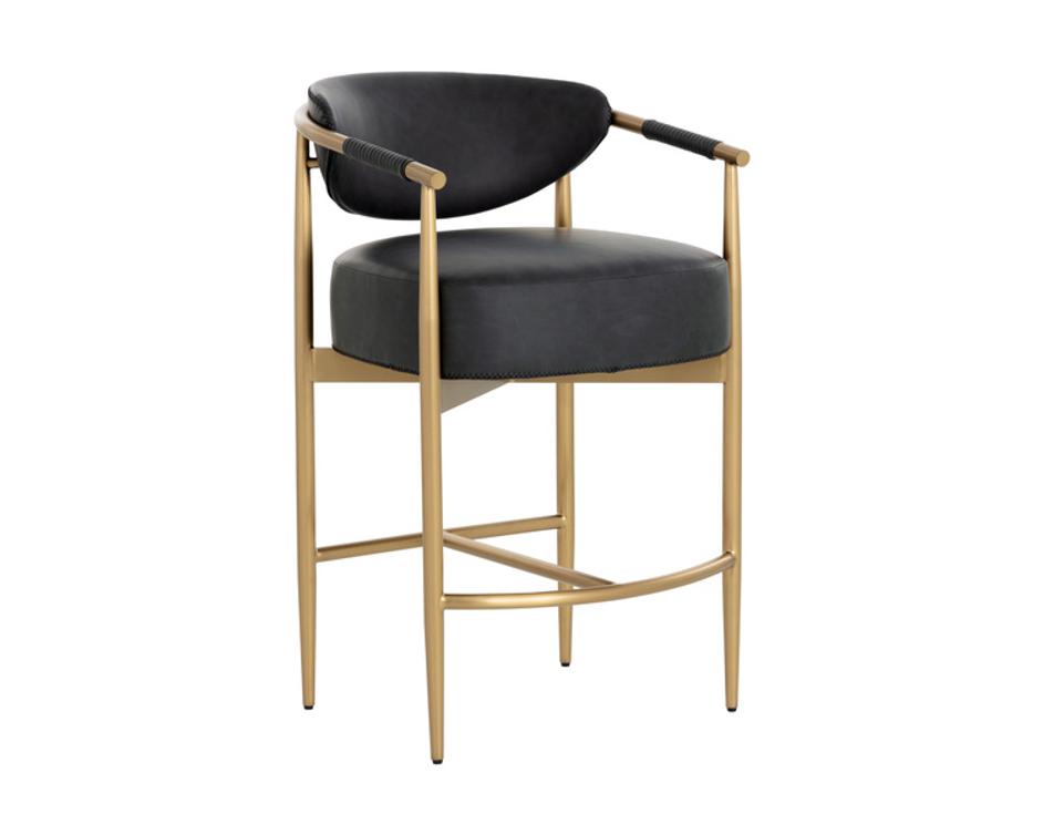 HELOISE COUNTER STOOL - BRAVO BLACK by Sunpan