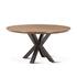 Bern 60" Round Table, Smoke Acacia, Natural Steel by Home Trends & Design