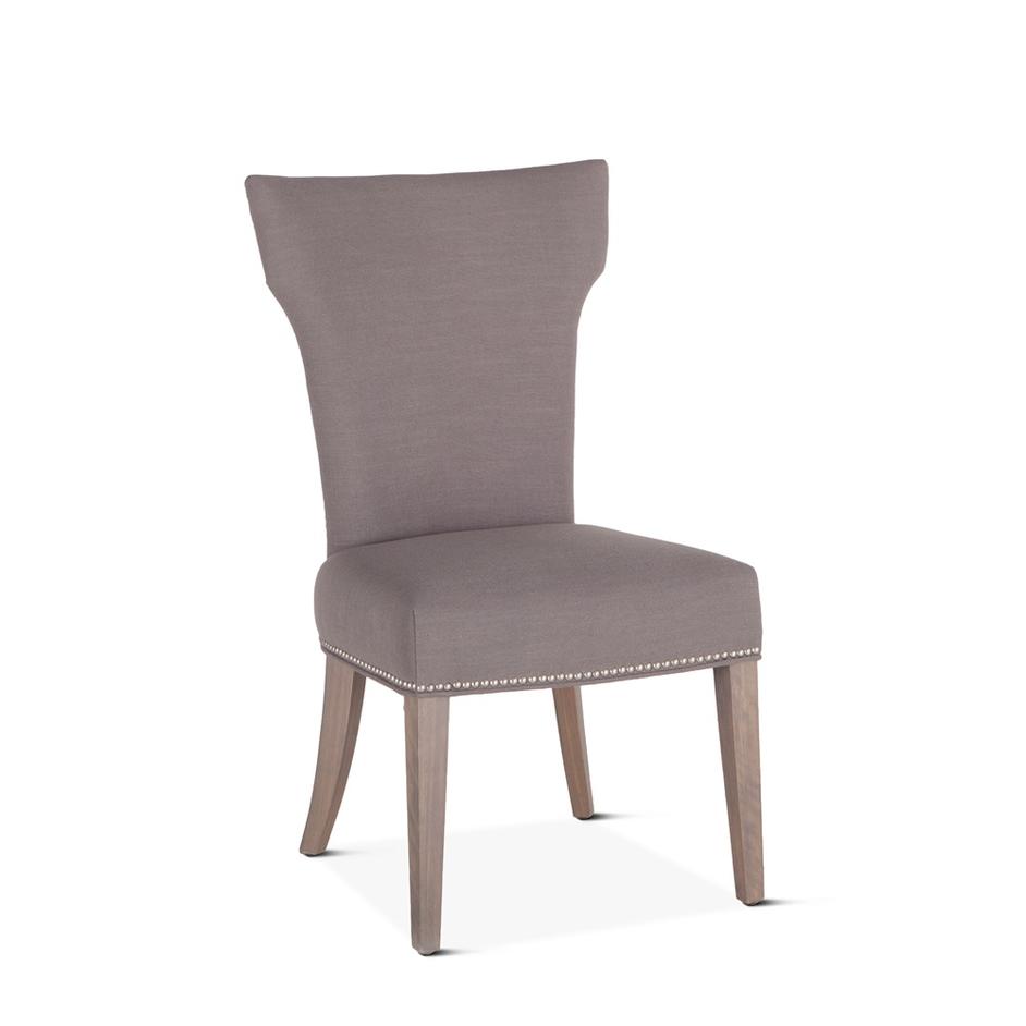 Rebecca Warm Gray Linen Dining Chair by Home Trends & Design