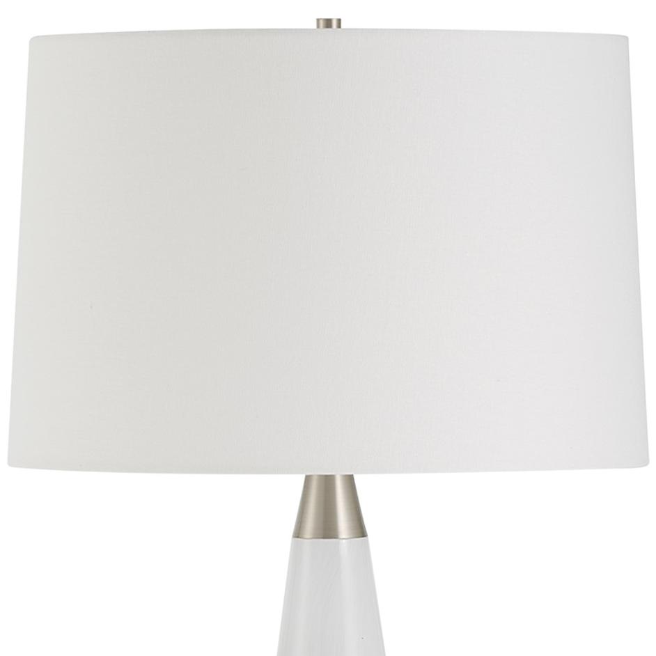 Quinn White & Silver Table Lamp by Uttermost