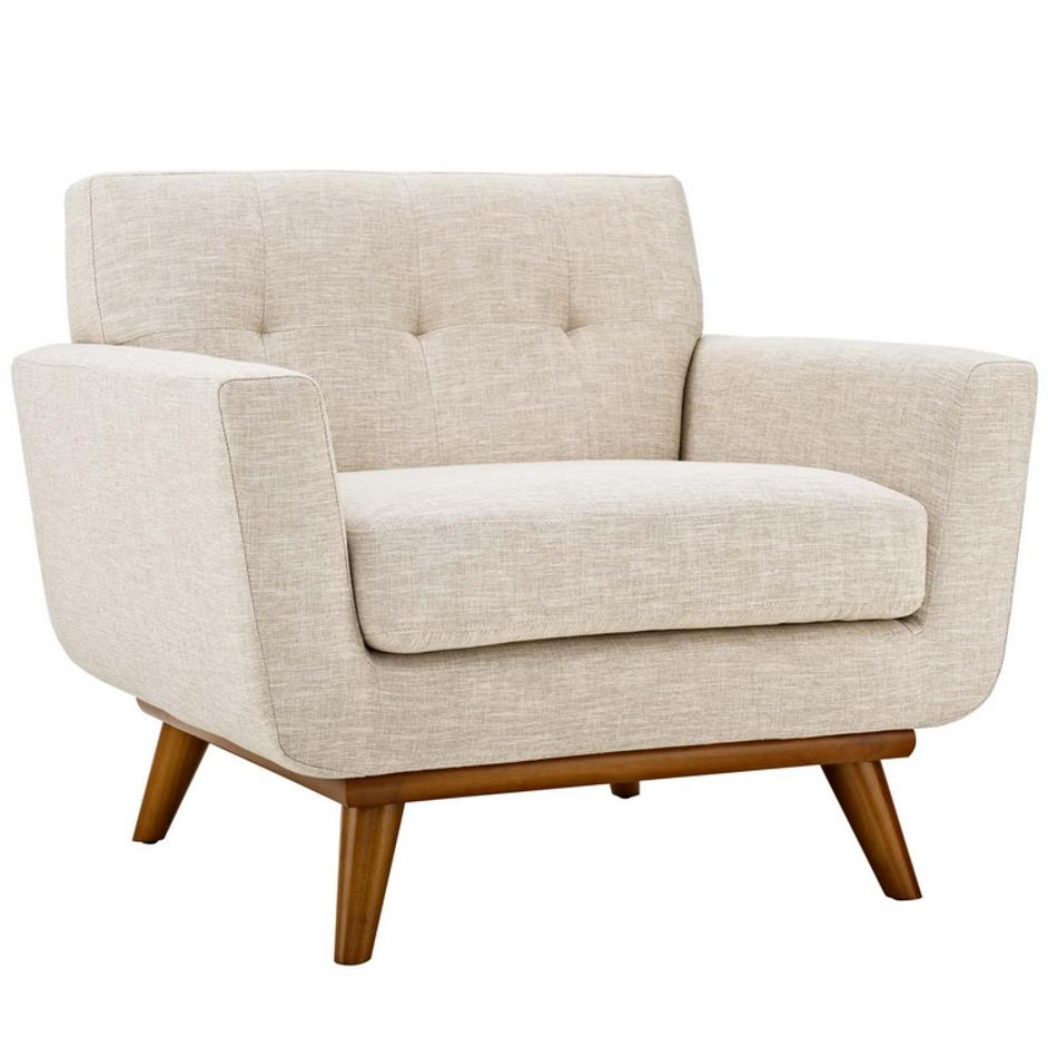 Anthem Upholstered Fabric Armchair In Beige by Modway Furniture