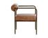 AJANI DINING ARMCHAIR - TAN LEATHER by Sunpan