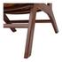 Loria Teak Accent Chair w/ PU Cushion, Cinnamon Brown by New Pacific Direct