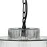Malone Pendant In Clear Reeded Glass-Jet Black-Black Cord by Four Hands