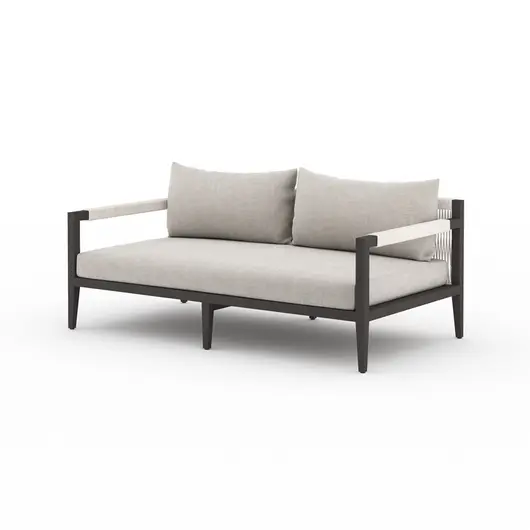 Sherwood Outdoor Sofa 63" in Bronze/Stone by FOUR HANDS