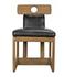 Buraco Teak Dining Chair with Gloss Finish and Black Leather Upholstery by Noir Furniture