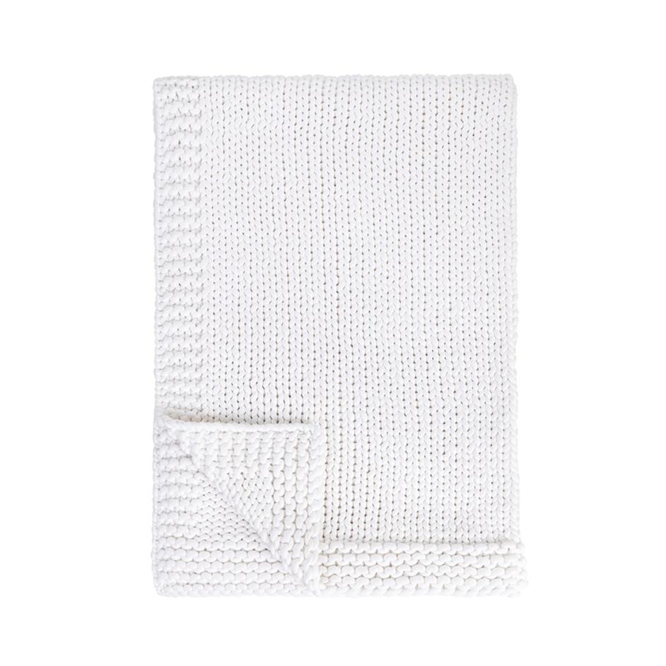 TC Dyne White Throw 50x70 by Classic Home