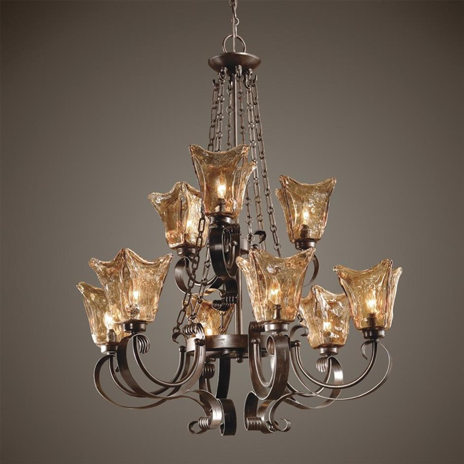 Vetraio 9Lt Oil Rubbed Bronze Chandelier by Uttermost