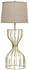 Perry Table Lamp with Shade, Metal with Brass Finish by Noir Furniture