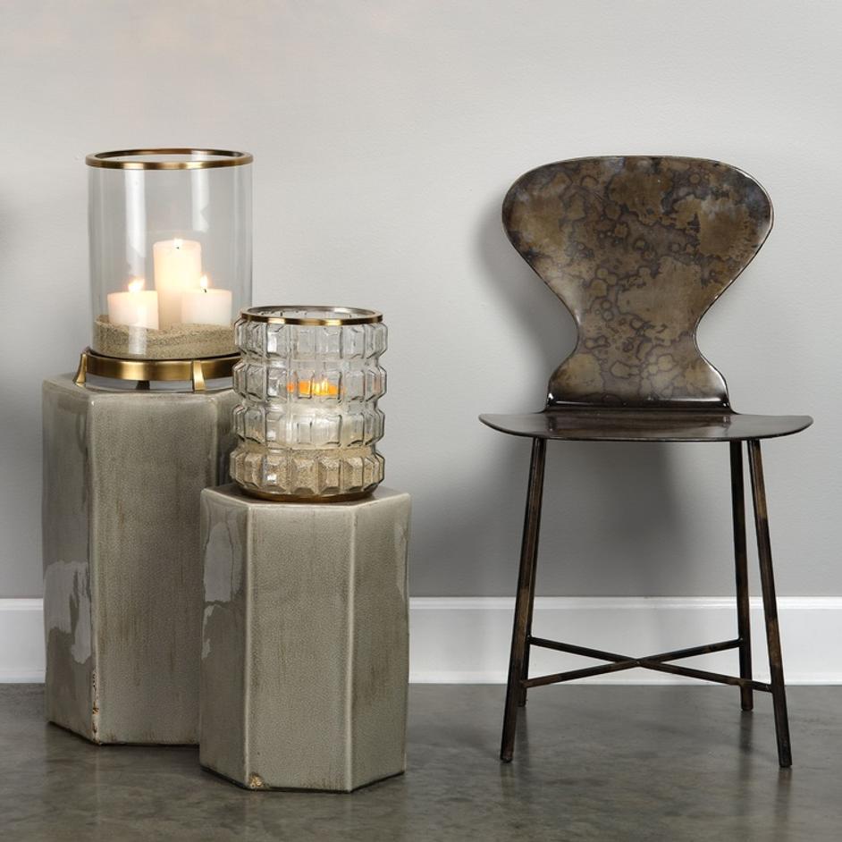 Porto Ceramic Indoor/Outdoor Side Table-Large, Gray by Jamie Young