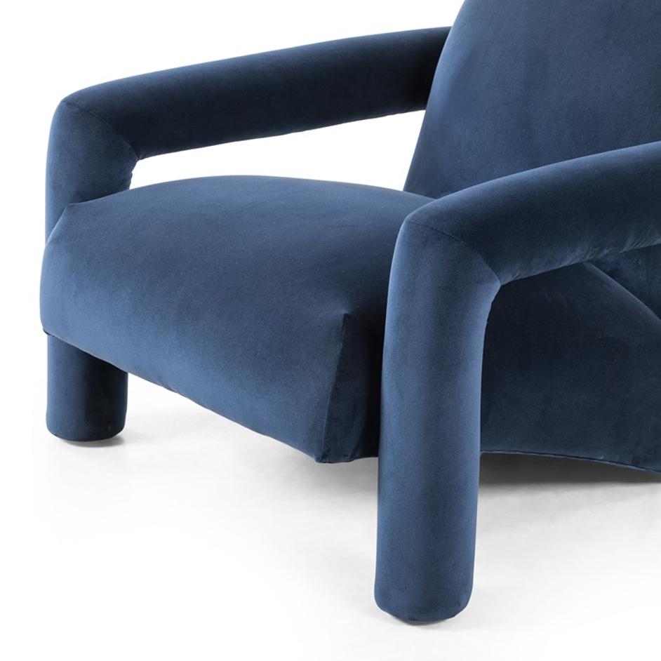 Jordy Chair In Sapphire Navy by FOUR HANDS
