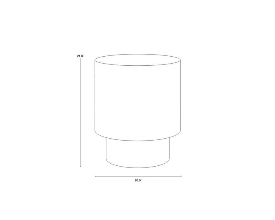 BERNABY END TABLE - GUNMETAL by Sunpan