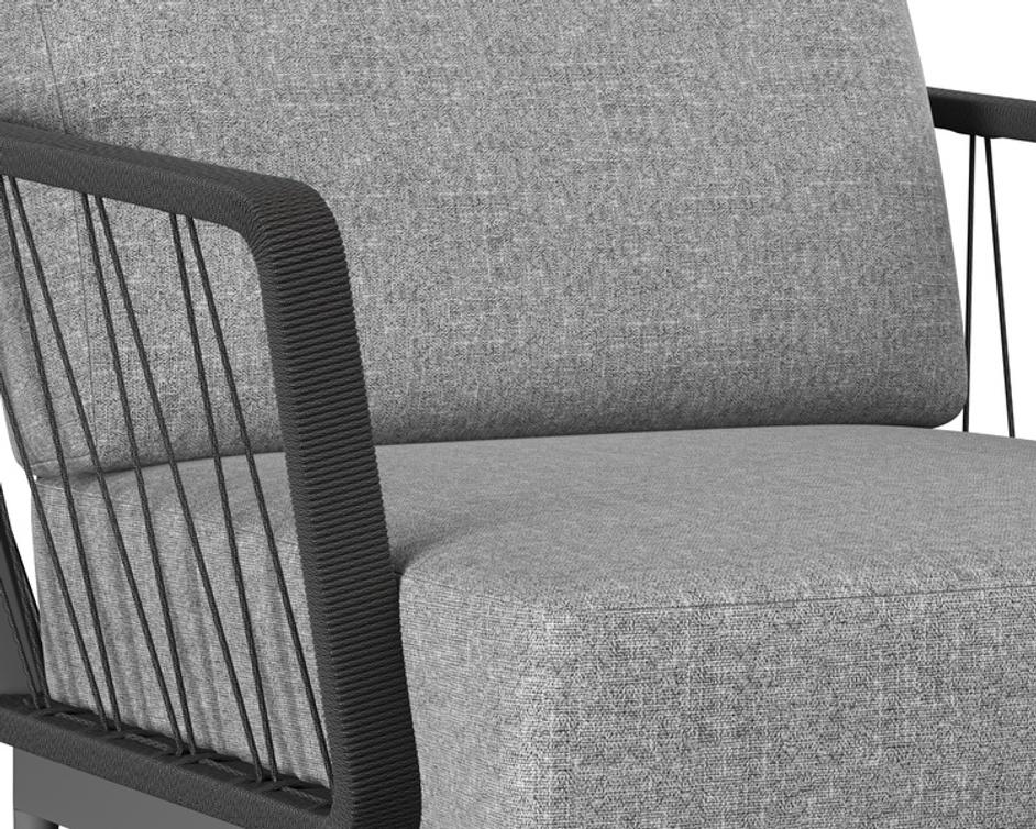 CATANIA ARMCHAIR - DARK GREY - COPACABANA GREY by Sunpan
