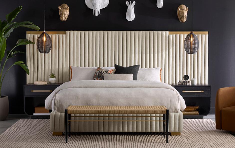 TARRANT BED - KING - MONUMENT OATMEAL by Sunpan