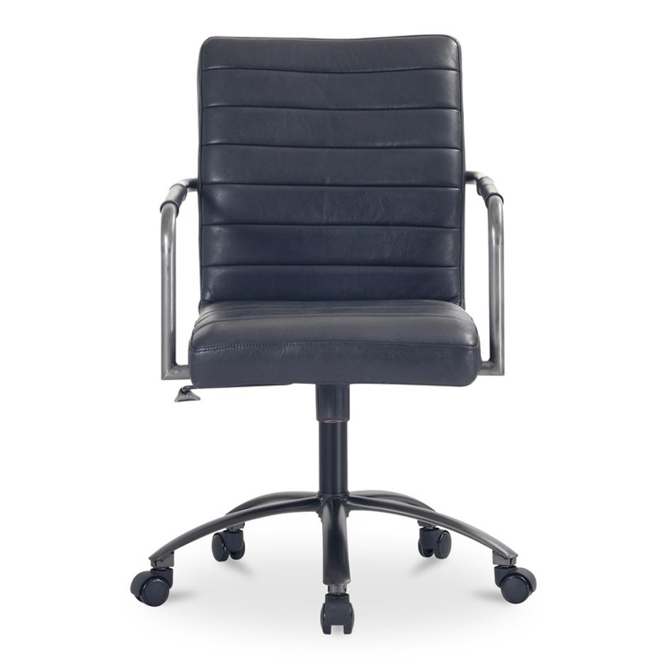 Roy Office Chair Black Leather by Moes Home