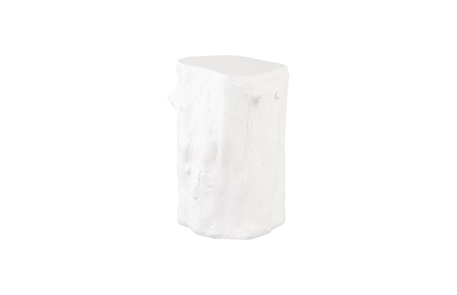 Log Stool, Gel Coat White, Small by PHILLIPS COLLECTION