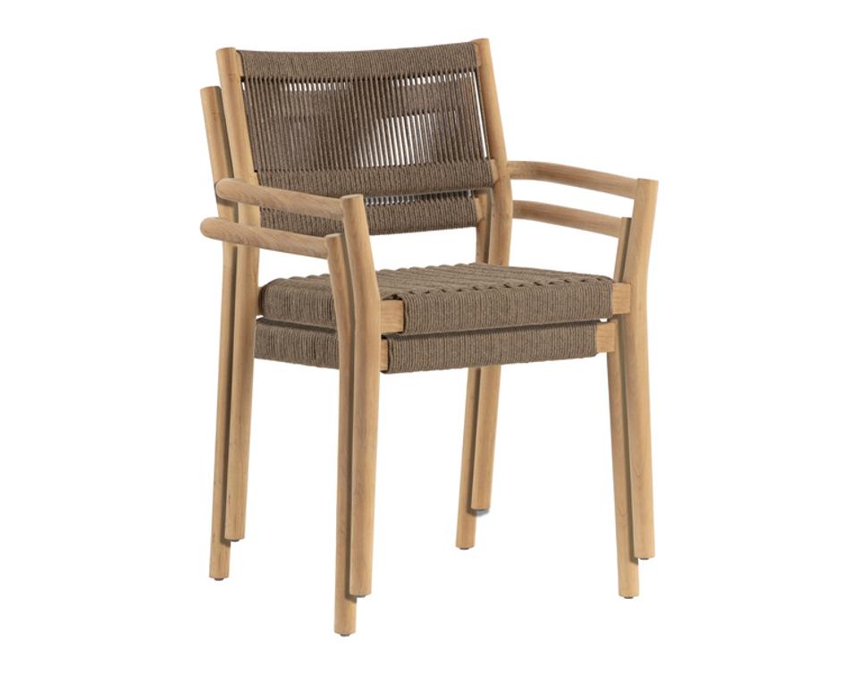 KAVALA STACKABLE DINING ARMCHAIR - NATURAL by Sunpan