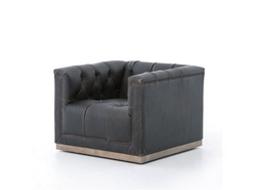 MAXX SWIVEL CHAIR-DESTROYED BLACK by FOUR HANDS