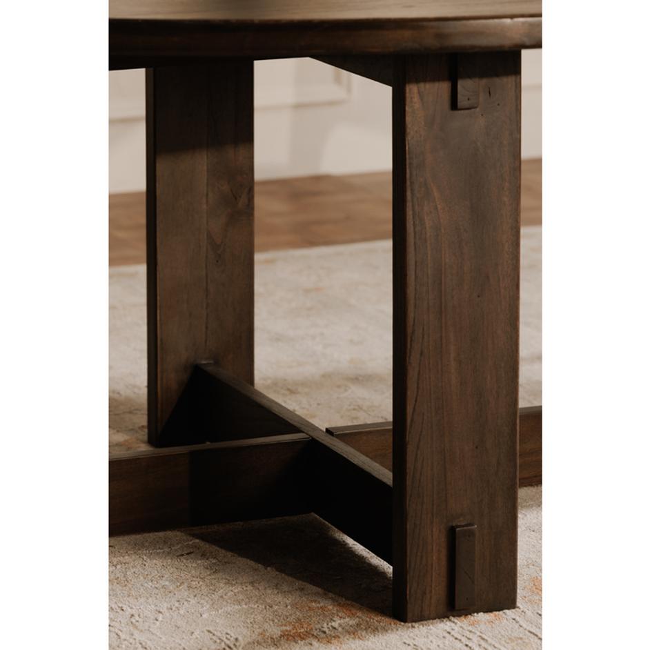 Glenn Round Dining Table Dark Brown by Moes Home