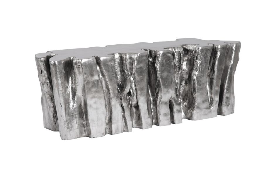 Freeform Root Bench, Silver Leaf by PHILLIPS COLLECTION