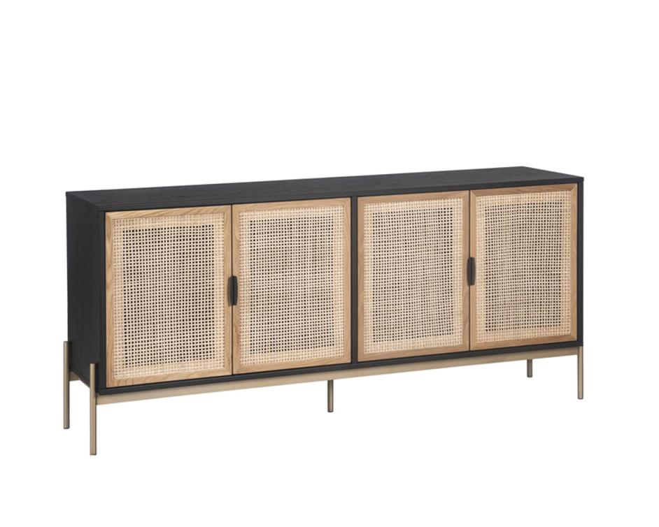 AVIDA SIDEBOARD - LARGE - GOLD - BLACK/NATURAL by Sunpan