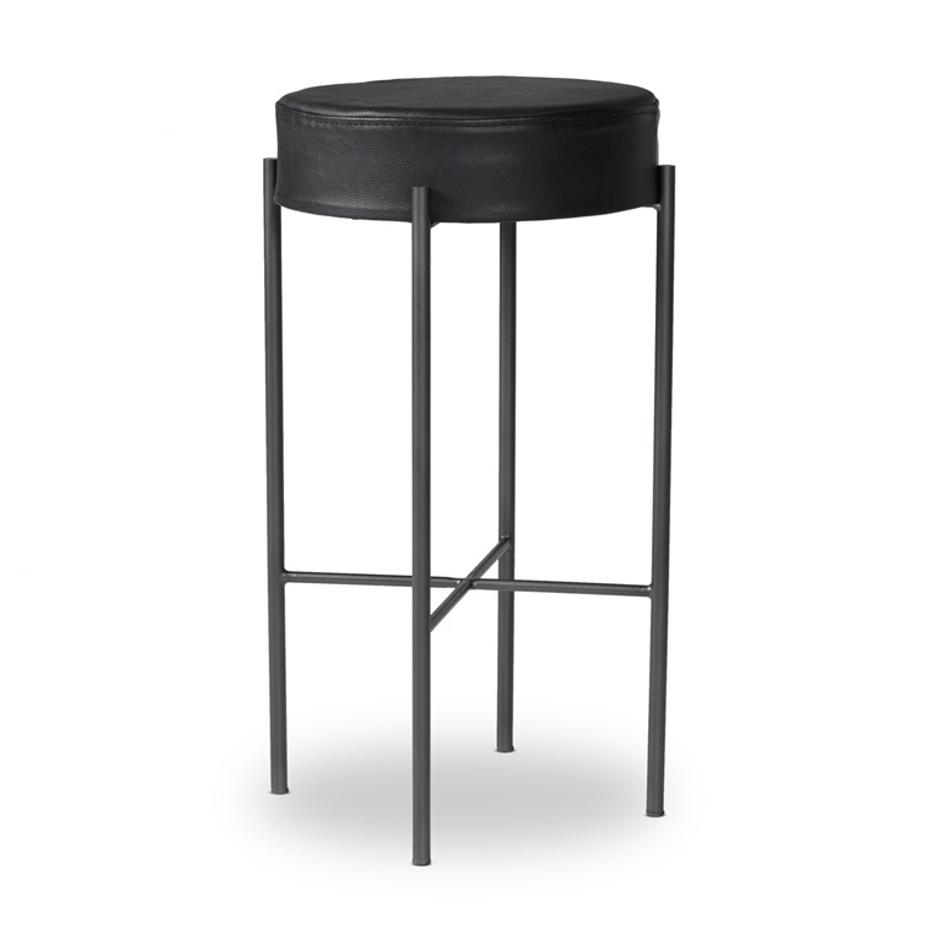 Nocona Bar + Counter Stool - Black Leather by Four Hands