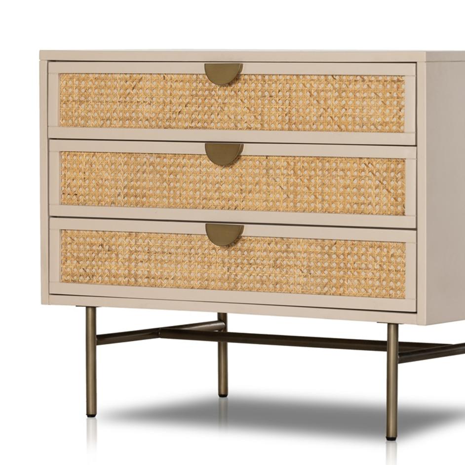 Luella Large Nightstand In Matte Alabaster by FOUR HANDS