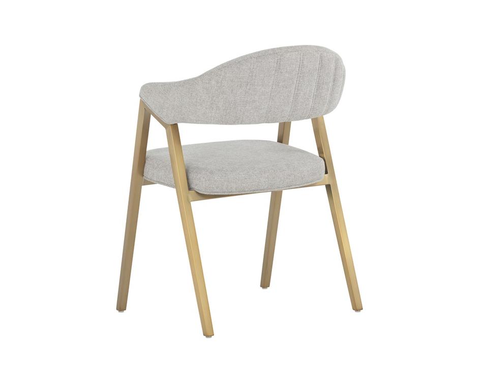 Burgos Dining Armchair - Belfast Heather Grey by Sunpan