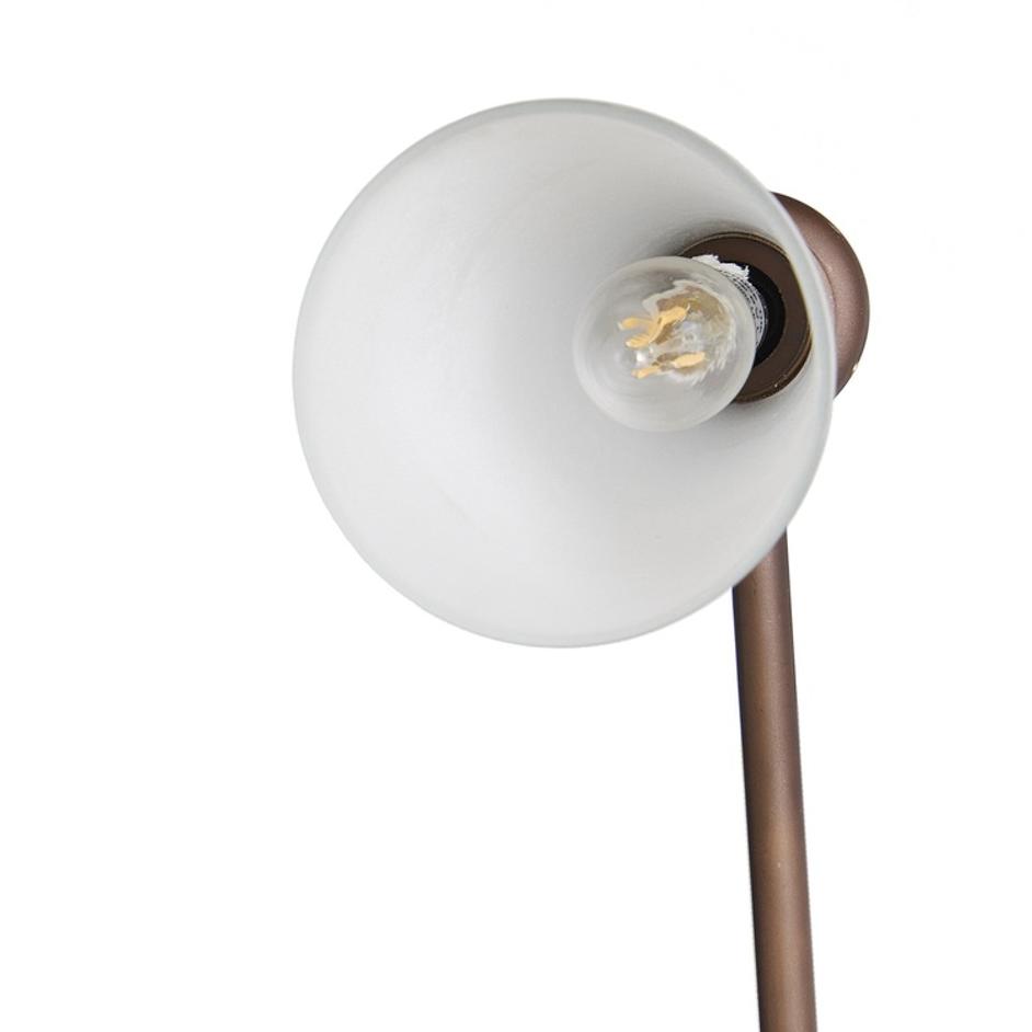 Ludwig Floor Lamp In Rust And Frosted Glass And Clear Cord by Four Hands