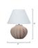 Clamshell Ceramic Table Lamp with Linen Shade by Jamie Young