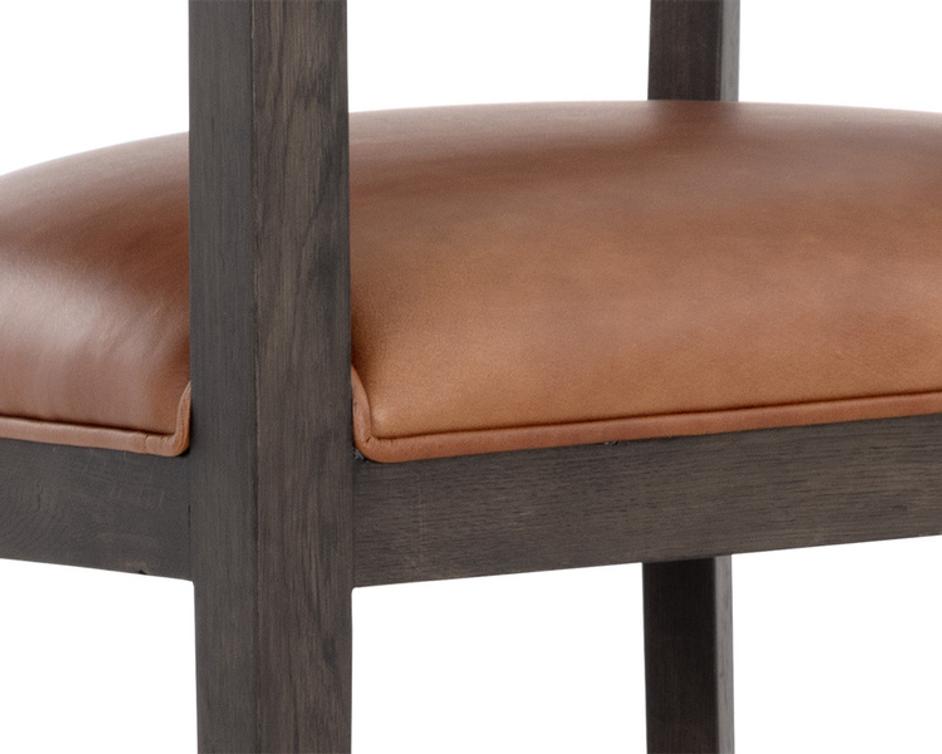 BRYLEA COUNTER STOOL - BROWN - SHALIMAR TOBACCO LEATHER by Sunpan