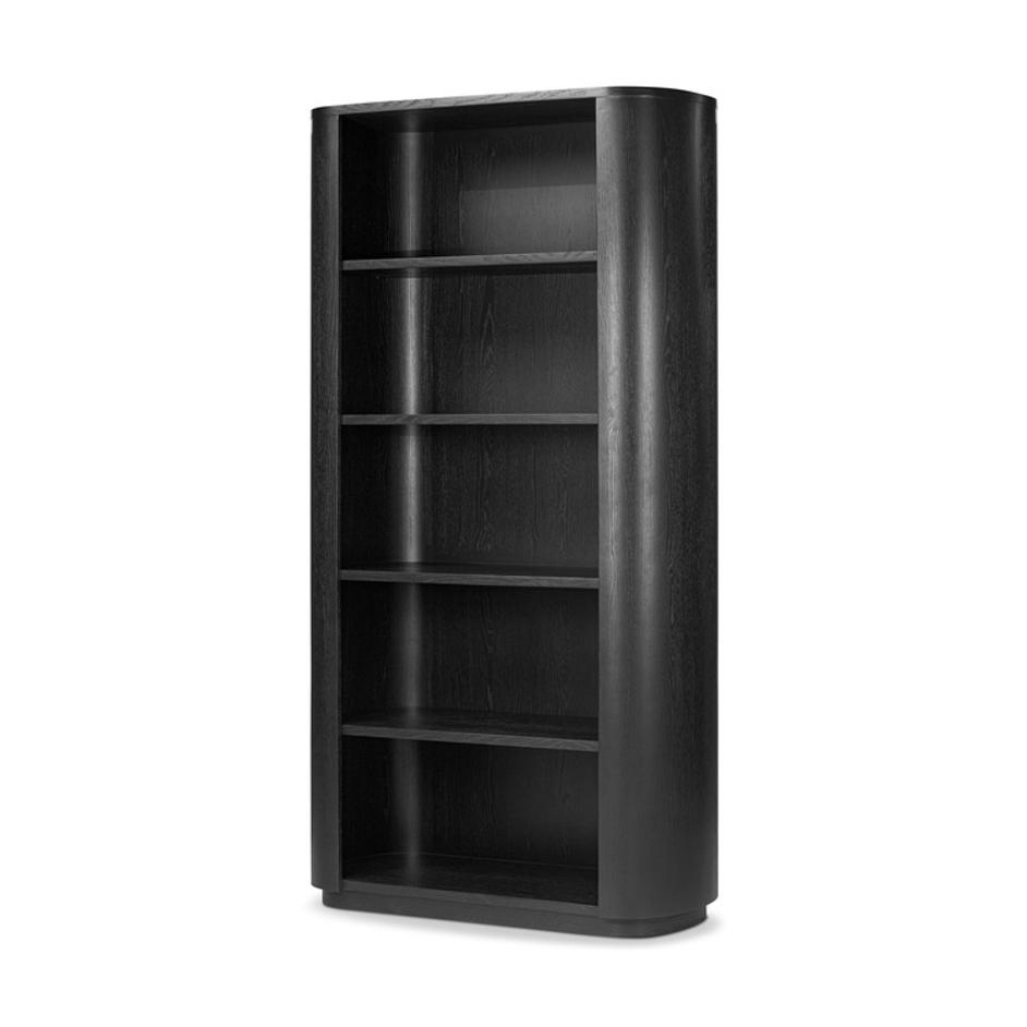 Pilar Bookcase - Charcoal Oak Veneer by Four Hands