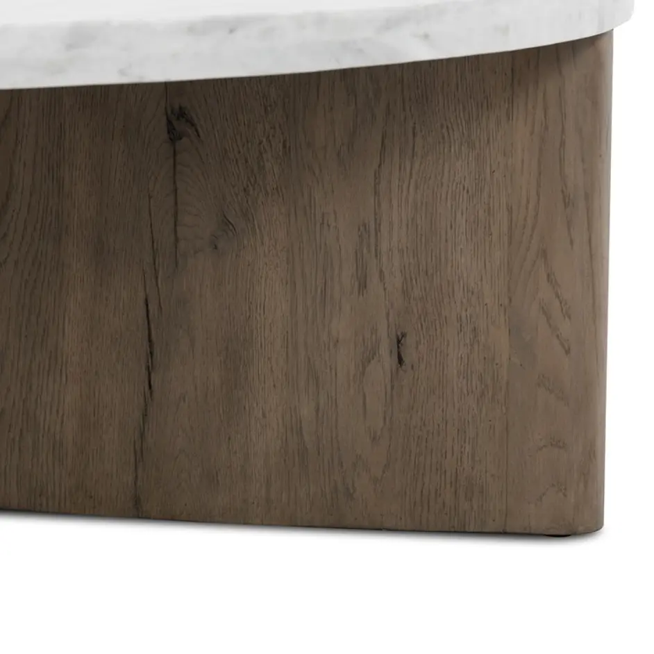 Toli Coffee Table In Italian White Marble by FOUR HANDS