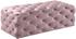 Debbie Ottoman/Bench In Pink Velvet by Meridian Furniture