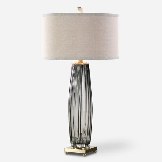 Vilminore Gray Glass Table Lamp by Uttermost